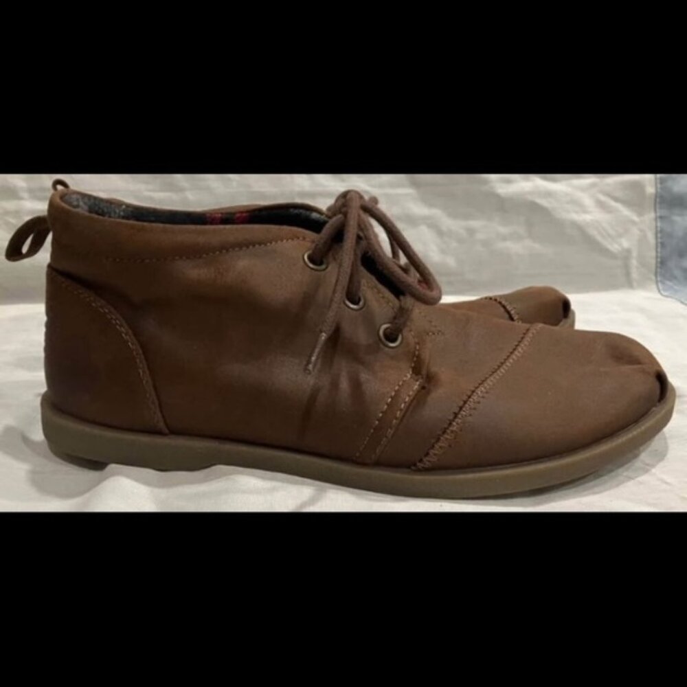 Womens size 7 5 plaid flannel lined shoes Bobs by Skechers memory foam